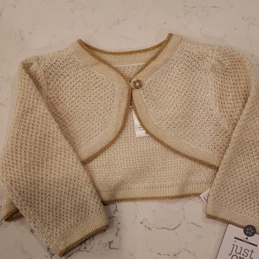 Gold knit cropped sweater